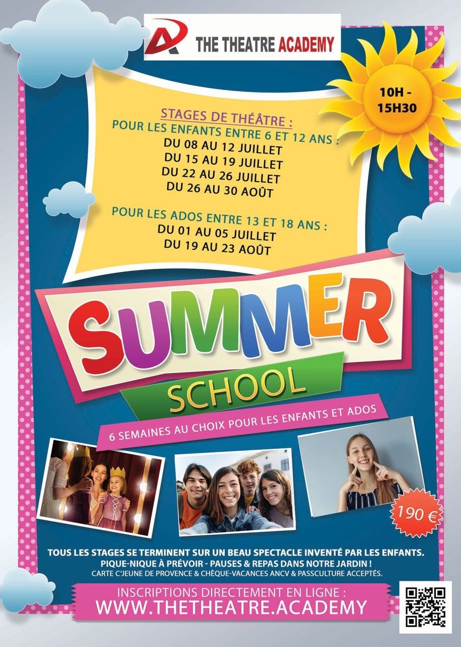 Summer School 2024 : Les inscriptions pour enfants et adolescents sont ouvertes.