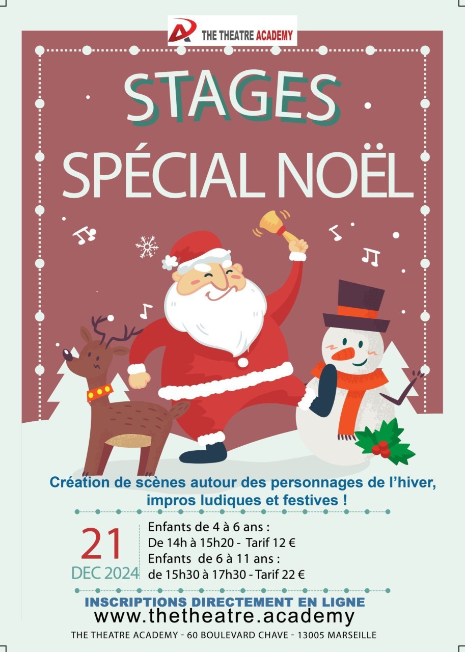 Stages de théâtre pour tout-petits et enfants spécial Noël | 21.12.2024 | Marseille